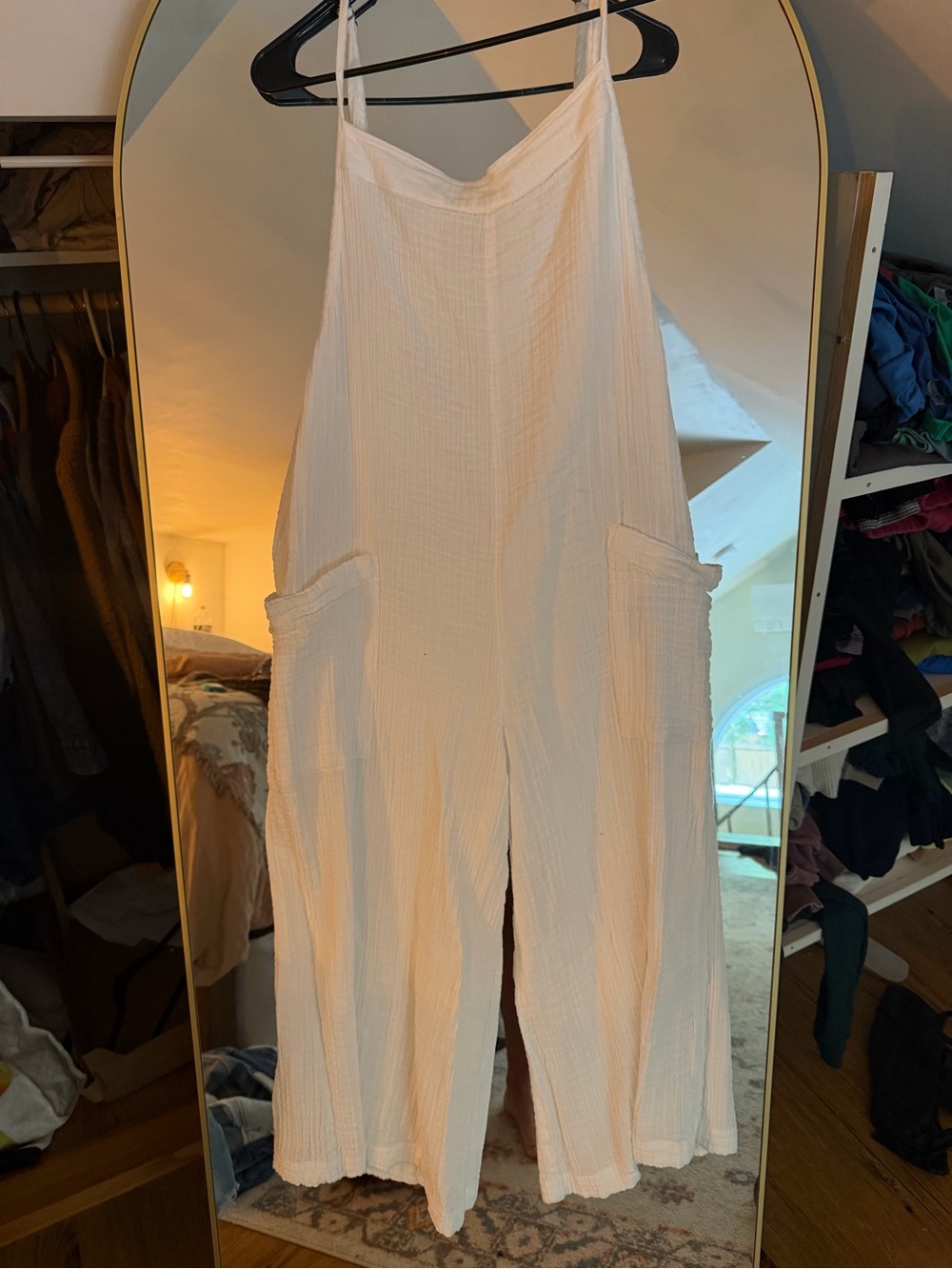 Women's White Wide-Leg Jumpsuit - Picture 3 of 3